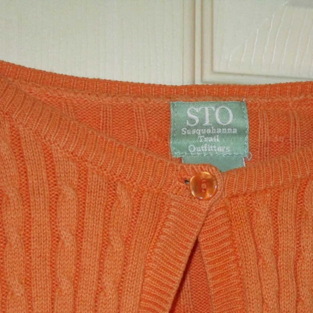 STO Ribbed VTG Cardigan -Susquehanna Trail Outfitter-Size: S-3/4 Length Sleeves